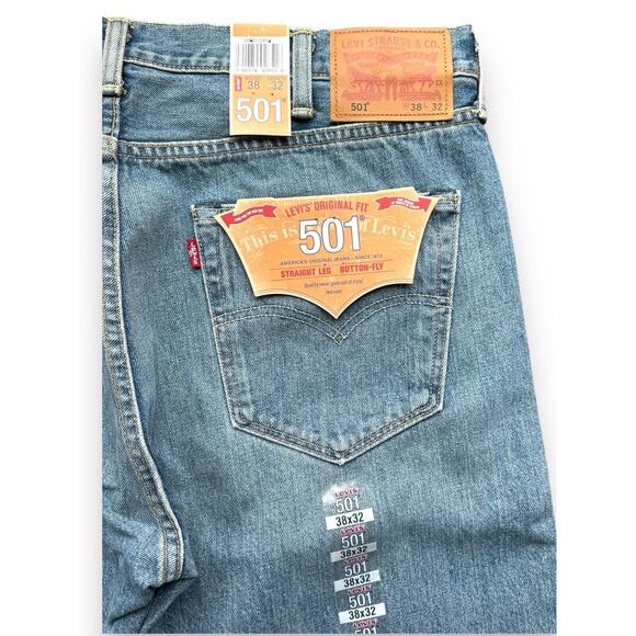 501 Jeans Rare White Oak Cone Denim Straight Leg Made In USA - Picture 10 of 11